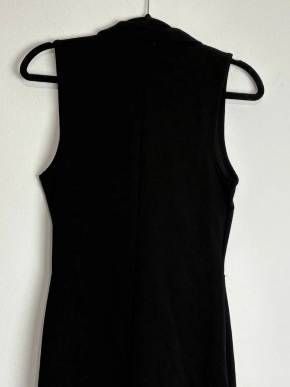 NWT Charlotte Russe Black Sleeveless Blazer Dress Gold Button Front Small - Picture 4 of 8